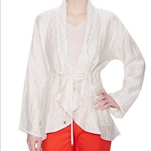 Woven linen-blend jacket